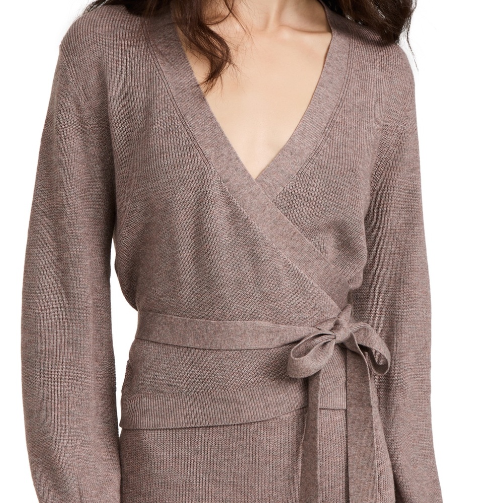 Le Ore Lodi Pointelle Knit Wrap Cardigan SALE